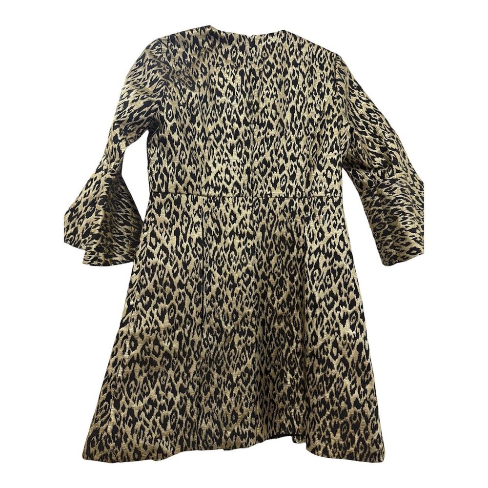 Tuckernuck Gold Leopard Mel Jacquard Dress size M Medium Cocktail Party Elegant